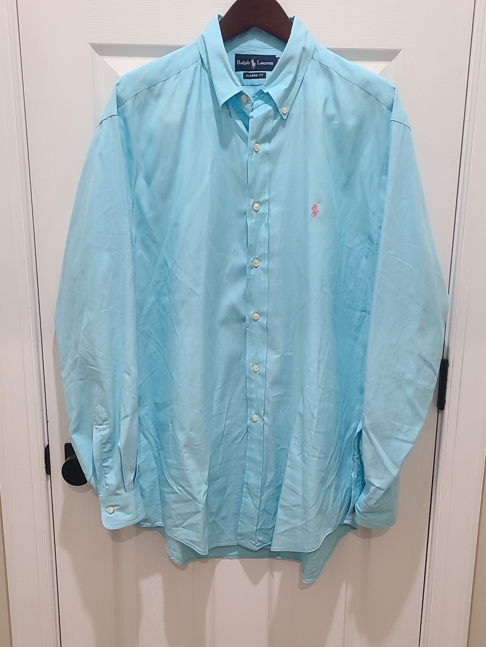 Ralph Lauren Light Aqua Button-Down Dress Shirt